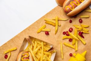 Hot dog and fries