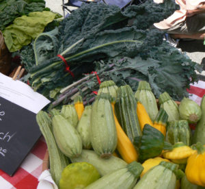 Leafy greens, lettuces, and zucchinis