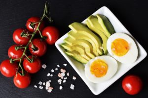 Photo of tomatoes, avocado and cooked egg