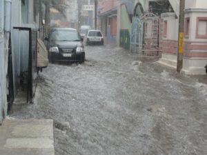 Photo of a flooded street