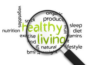 photo of various words that describe healthy living