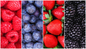 Raspberry, Blueberry, Strawberry, and Blackberry