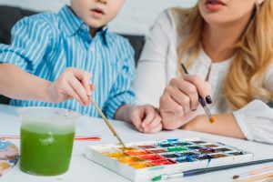 Children painting